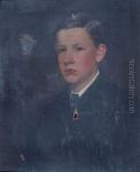 Portrait Of William Henry Bernau Oil Painting by Dicksie Frank