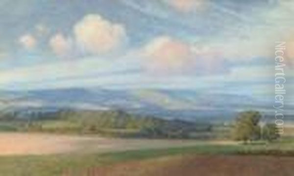 The South Downs Oil Painting by Dicksie Frank