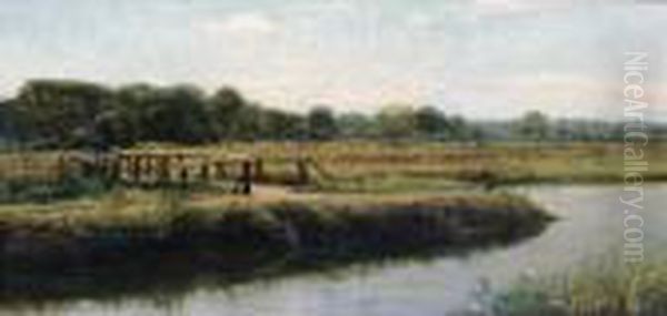 Walsham Meads Oil Painting by Dicksie Frank