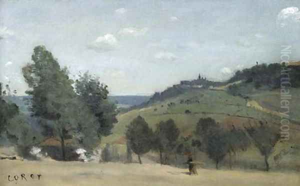 Suresnes Oil Painting by Jean-Baptiste-Camille Corot