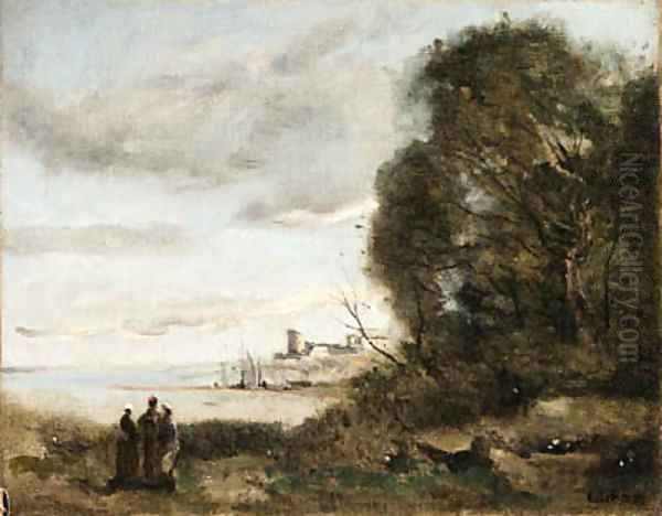 Untitled Oil Painting by Jean-Baptiste-Camille Corot