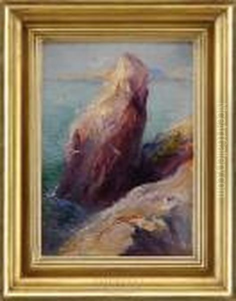 Gull Rock Oil Painting by Arthur Vidal Diehl