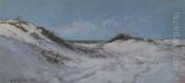 Snowy Dunes Oil Painting by Arthur Vidal Diehl