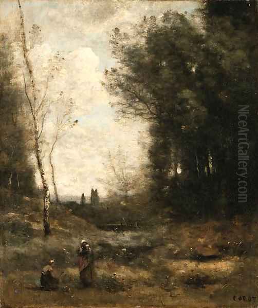 Le Vallon Oil Painting by Jean-Baptiste-Camille Corot