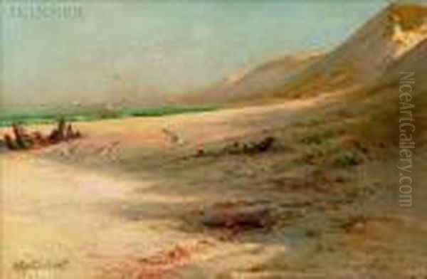 Dunes And Gulls Oil Painting by Arthur Vidal Diehl