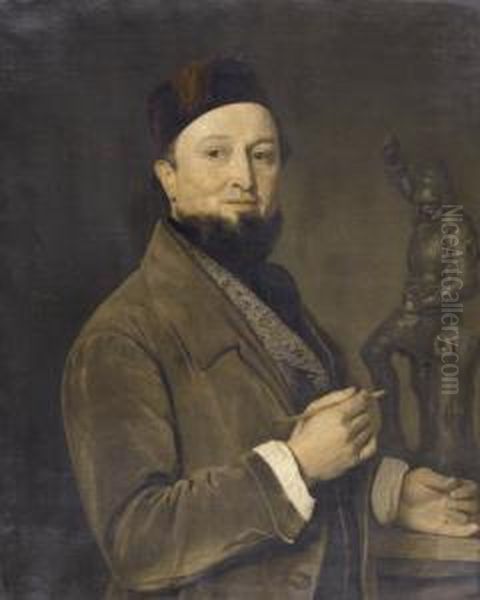 Portrat Des Karl Emanuel Von Tscharner Oil Painting by Johann Friedrich Dietler