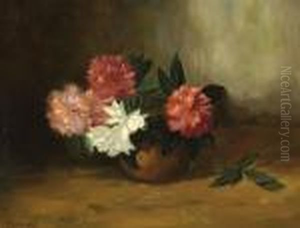 Rhodondendron Oil Painting by Hendricus Anthonius Dievenbach