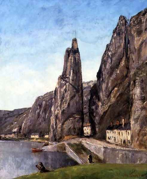 The Rock at Bayard, Dinant, Belgium, c.1856 Oil Painting by Gustave Courbet