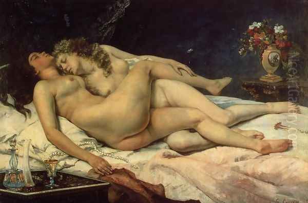 Le Sommeil, 1866 Oil Painting by Gustave Courbet