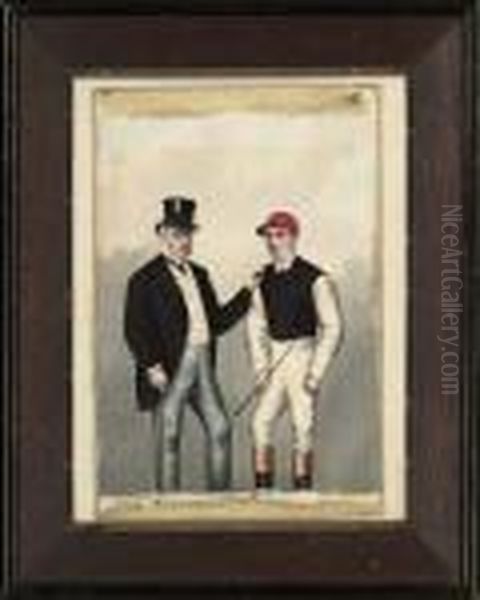 A Gentleman And A Jockey Oil Painting by Richard Dighton