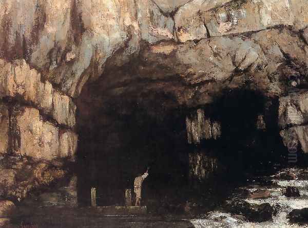 The Source of the Loue River Oil Painting by Gustave Courbet