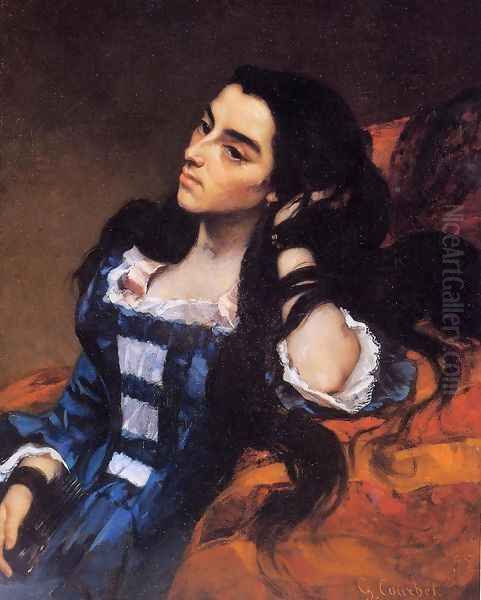 Portrait of a Spanish Lady Oil Painting by Gustave Courbet