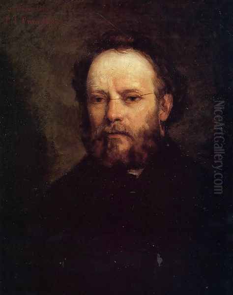 Portrait of Pierre Joseph Proudhon (1809-65) 1865 Oil Painting by Gustave Courbet