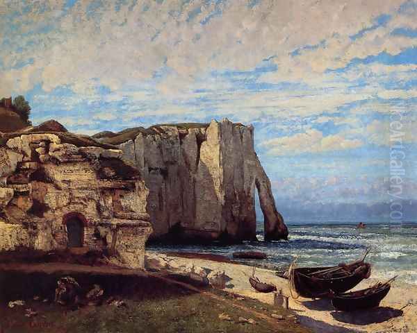 The Cliffs at Etretat after the storm, 1870 Oil Painting by Gustave Courbet