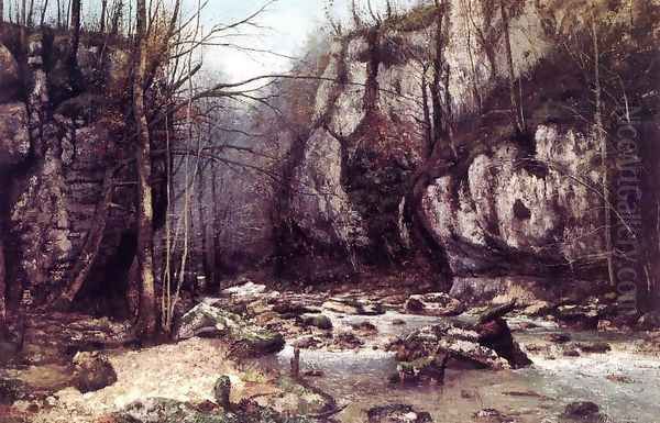 The Stream of the Puits-Noir at Ornans Oil Painting by Gustave Courbet