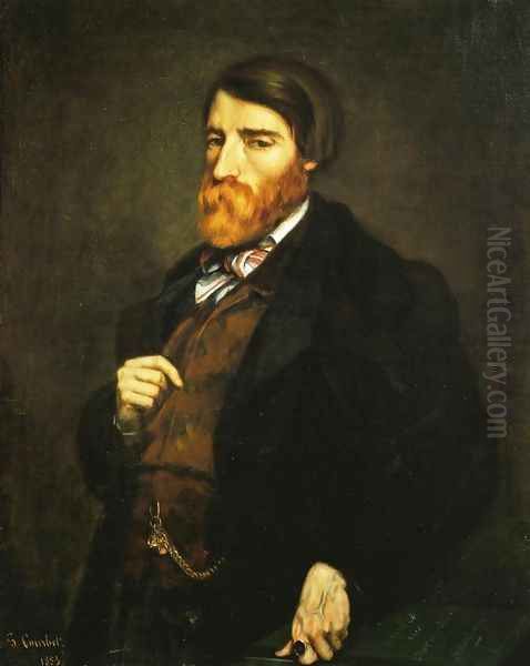 Portrait of Alfred Bruyas I Oil Painting by Gustave Courbet