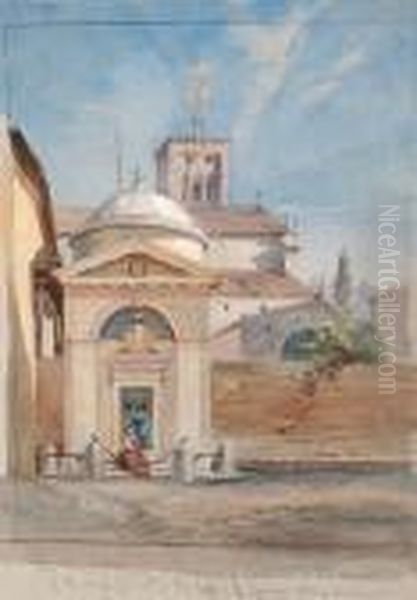 The Tomb Of Dante At Ravenna Oil Painting by Frank Dillon