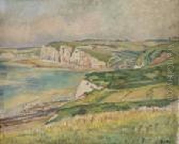 White Cliffs By The Channel Oil Painting by Carl-Edvard Diriks