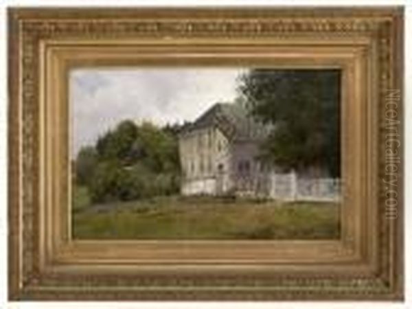 The Old Judge's Estate In Drobak Oil Painting by Carl-Edvard Diriks