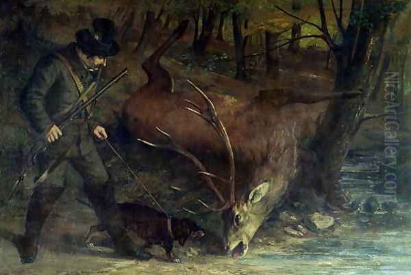 The Death of the Stag, 1859 Oil Painting by Gustave Courbet