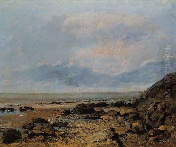 Rocky Seashore Oil Painting by Gustave Courbet