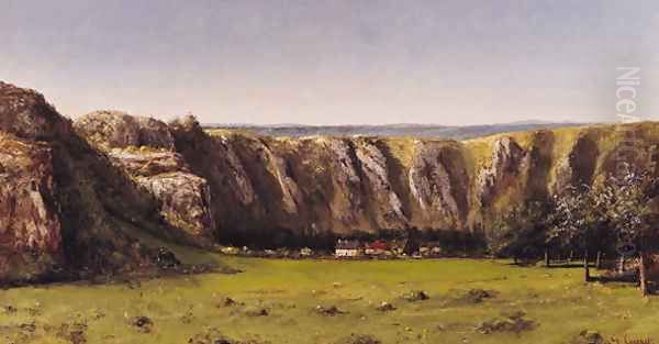 Rocky landscape near Flagey Oil Painting by Gustave Courbet