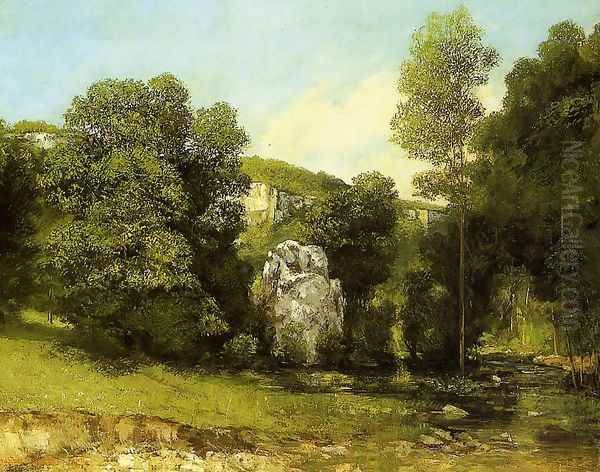 La Ruisseau de la Breme Oil Painting by Gustave Courbet