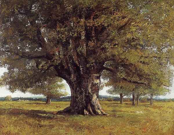 The Oak of Flagey, called Vercingetorix Oil Painting by Gustave Courbet