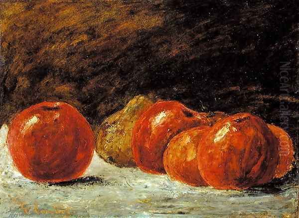 Still Life with Apples Oil Painting by Gustave Courbet