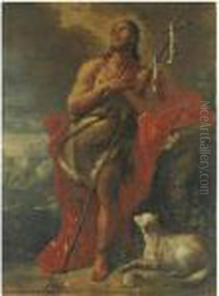 Saint John The Baptist Oil Painting by Antonio Diziani