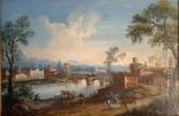 View Of Verona Oil Painting by Antonio Diziani