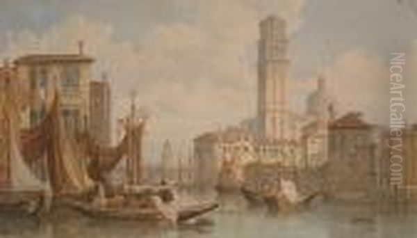 View Of Venice Oil Painting by John Dobbin