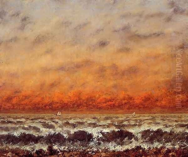 Seascape I Oil Painting by Gustave Courbet