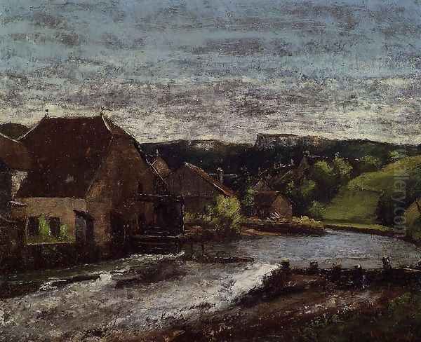 The Loue Valley Oil Painting by Gustave Courbet