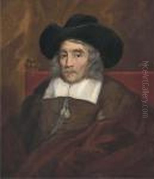 Portrait Of Lord Sherborne Oil Painting by William Dobson