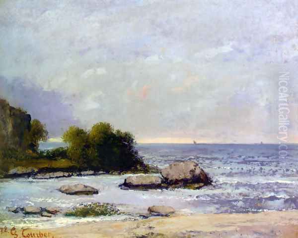 Marine de Saint Aubin Oil Painting by Gustave Courbet