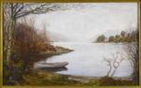 Loch Tay At Kenmore Oil Painting by Alexander Brownlie Docharty