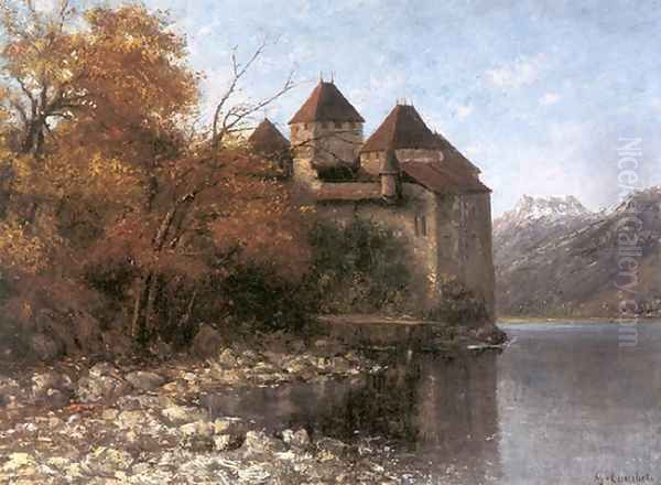 Cháteau de Chillon Oil Painting by Gustave Courbet