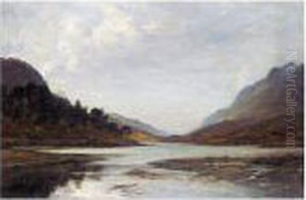 Loch Clair, Glen Torridon Oil Painting by Alexander Brownlie Docharty