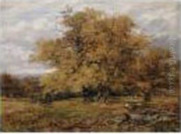 Cadzow Forest, Autumn Oil Painting by James Docharty