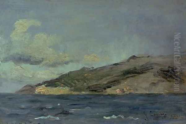 Entrance to the Straits of Gibraltar, 1848 Oil Painting by Gustave Courbet