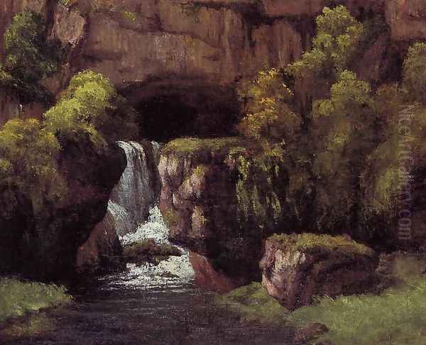 The Source of the Lison Oil Painting by Gustave Courbet