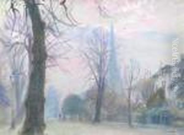 Winter, Blackheath Oil Painting by Francis H. Dodd