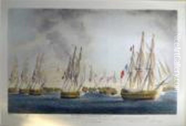 Victoryof Trafalgar - In The Van Oil Painting by Robert Dodd