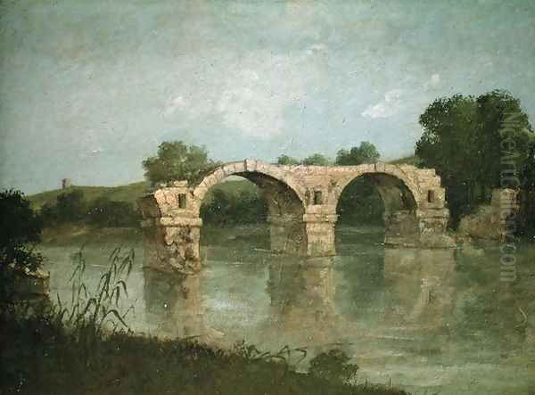 The Bridge at Ambrussum Oil Painting by Gustave Courbet