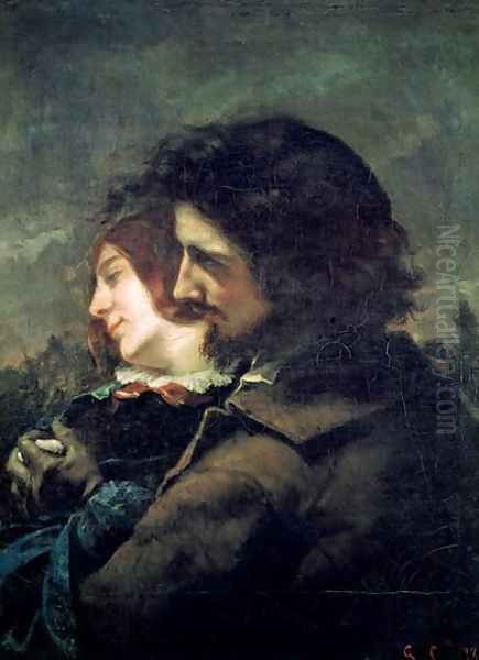 The Happy Lovers, 1844 Oil Painting by Gustave Courbet