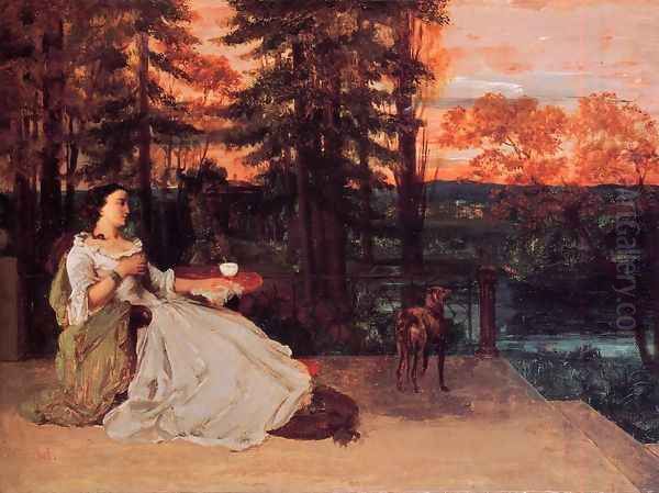 The Lady of Frankfurt Oil Painting by Gustave Courbet