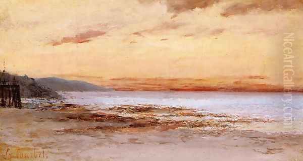 The Beach at Trouville Oil Painting by Gustave Courbet