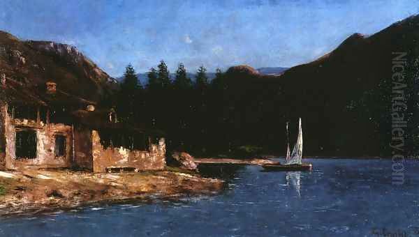 The White Sail Oil Painting by Gustave Courbet