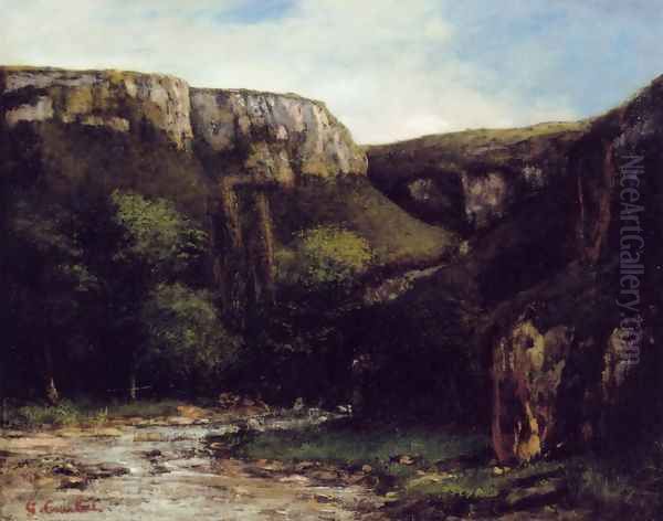 The Gorge Oil Painting by Gustave Courbet